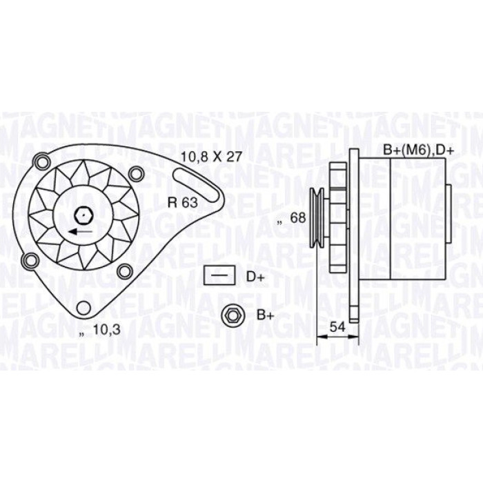 Magneti Marelli 063321165010 Generator Magneti Marelli 063321165010 Generator