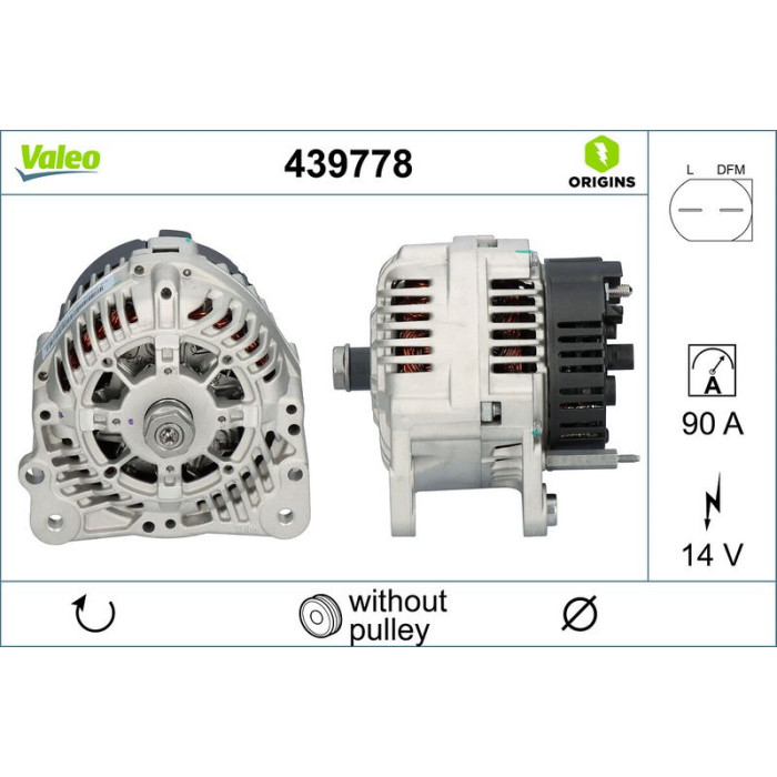 Valeo 439778 Generator ORIGINS - NEW O.E. TECHNOLOGIE Valeo 439778 Generator ORIGINS - NEW O.E. TECHNOLOGIE