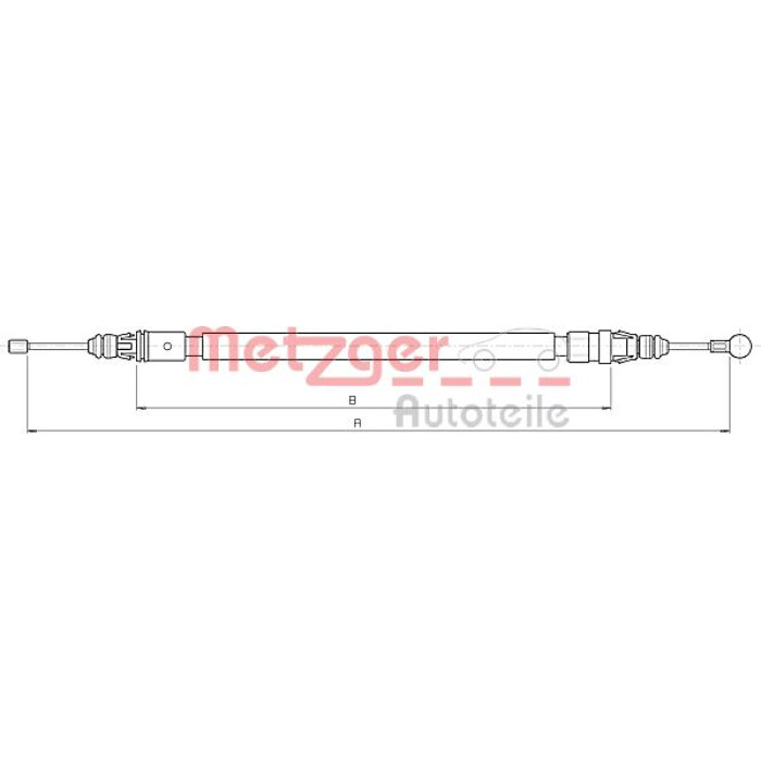 Metzger 10.6233 Seilzug, Feststellbremse