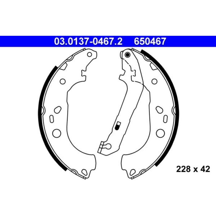 ATE 03.0137-0467.2 Bremsbackensatz