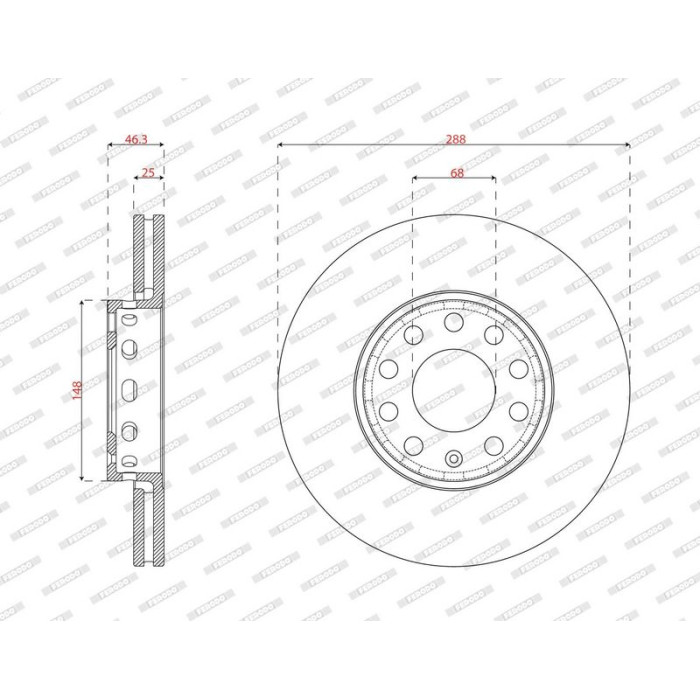 Ferodo DDF1706C Bremsscheibe PREMIER Coat+ disc
