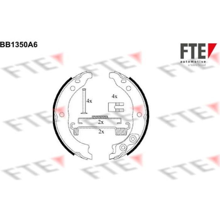 FTE 9100102 Bremsbackensatz, Feststellbremse FTE 9100102 Bremsbackensatz, Feststellbremse