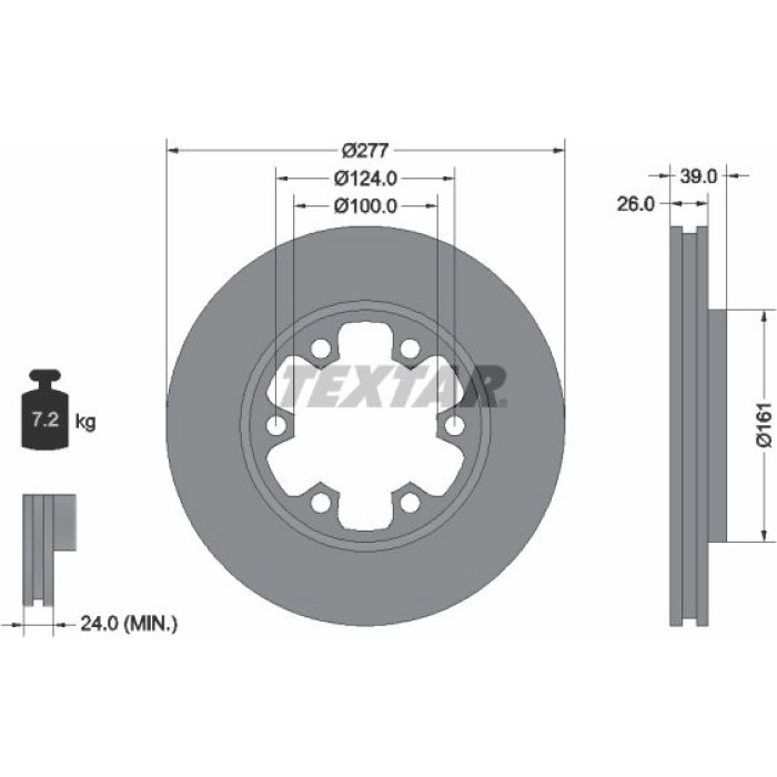 Textar 92059000 Bremsscheibe Textar 92059000 Bremsscheibe