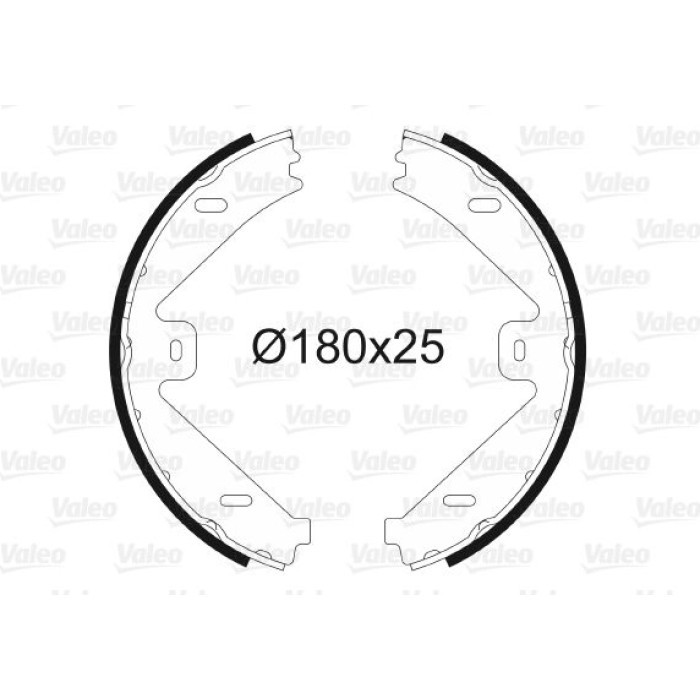 Valeo 564182 Bremsbackensatz, Feststellbremse