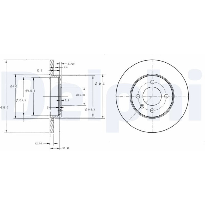 Delphi BG2454 Bremsscheibe