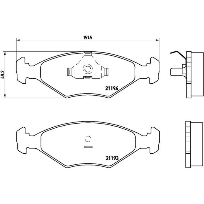 Brembo P 23 040 Bremsbelagsatz, Scheibenbremse PRIME LINE