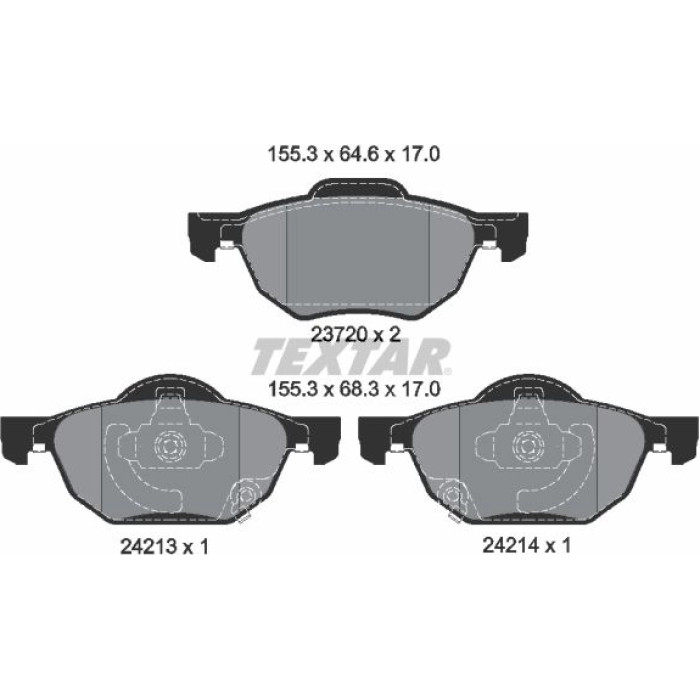 Textar 2372001 Bremsbelagsatz, Scheibenbremse Q+ Textar 2372001 Bremsbelagsatz, Scheibenbremse Q+