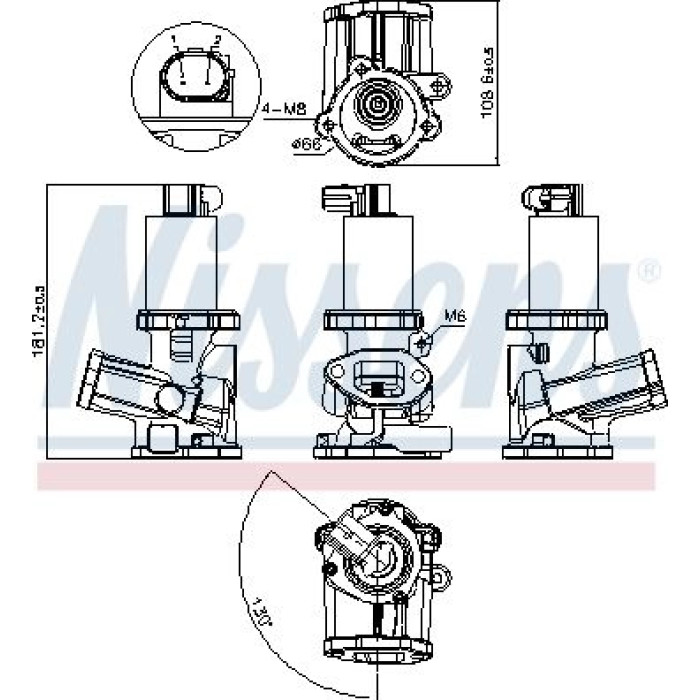 Nissens 98175 AGR-Ventil FIRST FIT Nissens 98175 AGR-Ventil FIRST FIT