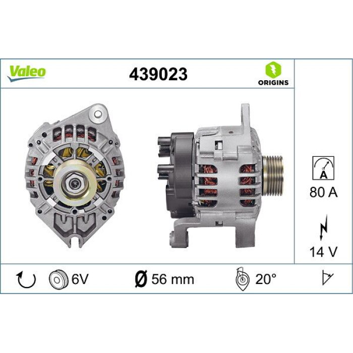 Valeo 439023 Generator ORIGINS - NEW O.E. TECHNOLOGIE Valeo 439023 Generator ORIGINS - NEW O.E. TECHNOLOGIE