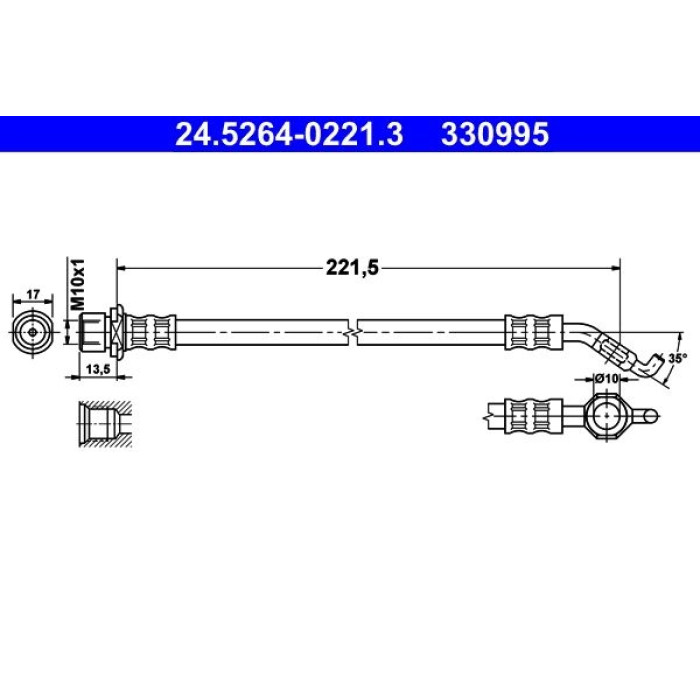 ATE 24.5264-0221.3 Bremsschlauch ATE 24.5264-0221.3 Bremsschlauch