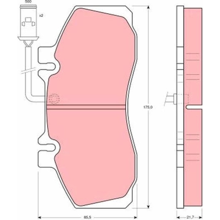TRW GDB842 Bremsbelagsatz, Scheibenbremse TRW GDB842 Bremsbelagsatz, Scheibenbremse