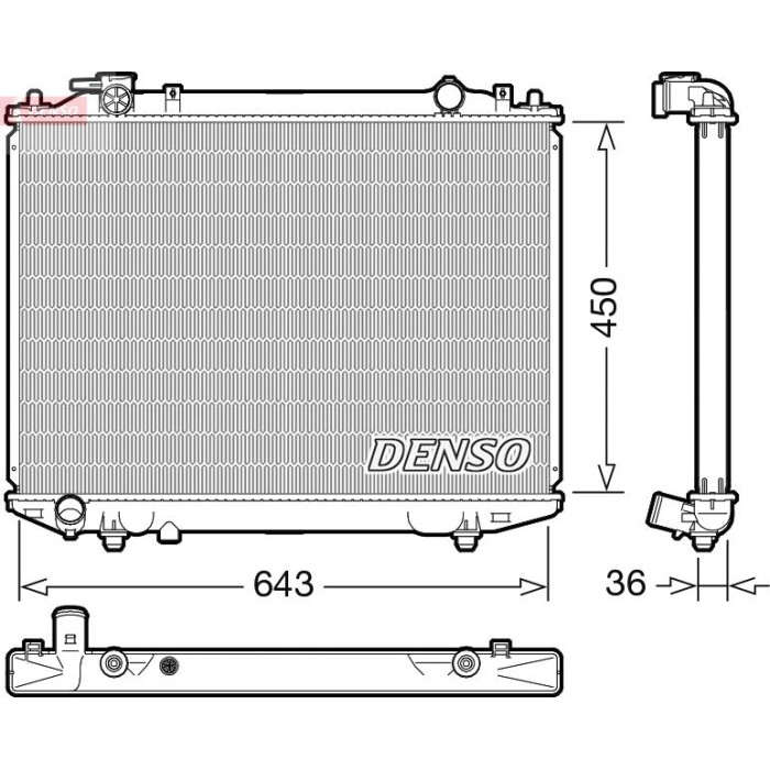 Denso DRM44047 Kühler, Motorkühlung Denso DRM44047 Kühler, Motorkühlung