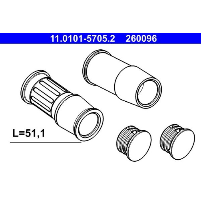 Führungshülsensatz, Bremssattel 11.0101-5705.2 Führungshülsensatz, Bremssattel 11.0101-5705.2