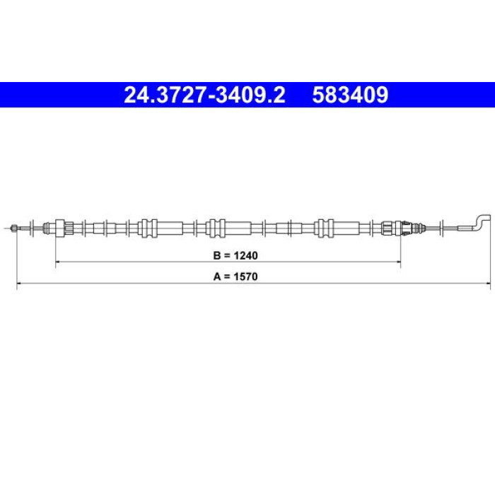 ATE 24.3727-3409.2 Seilzug, Feststellbremse