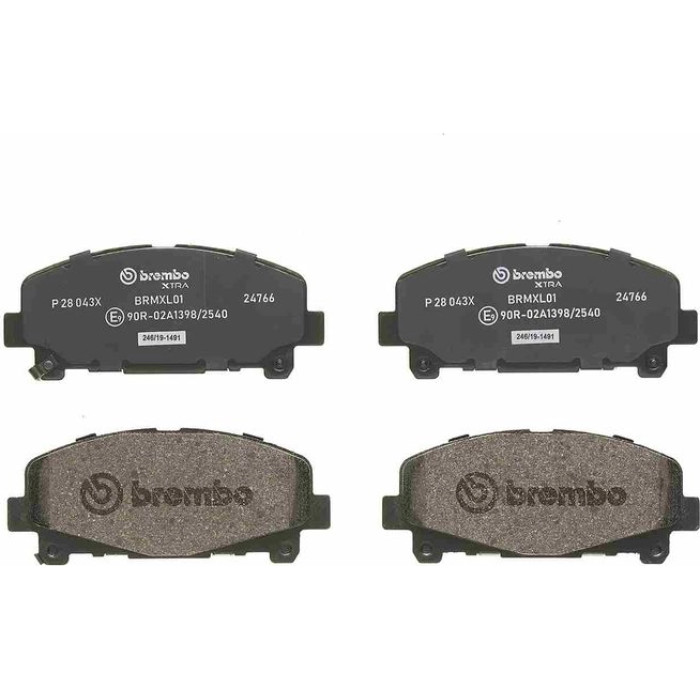 Brembo P 28 043X Bremsbelagsatz, Scheibenbremse XTRA LINE
