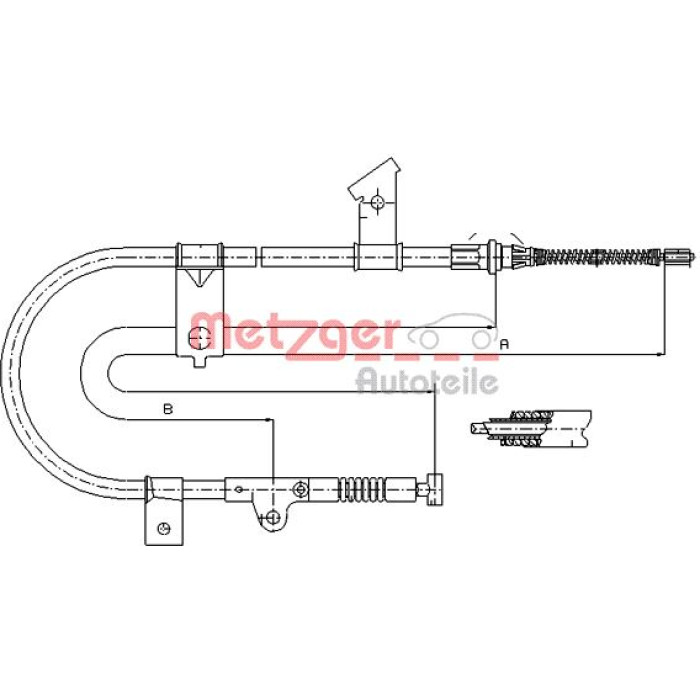 Metzger 17.0002 Seilzug, Feststellbremse