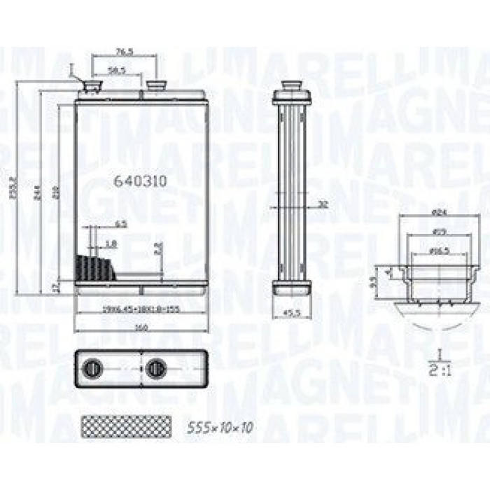 Magneti Marelli 350218065000 Wärmetauscher, Innenraumheizung Magneti Marelli 350218065000 Wärmetauscher, Innenraumheizung