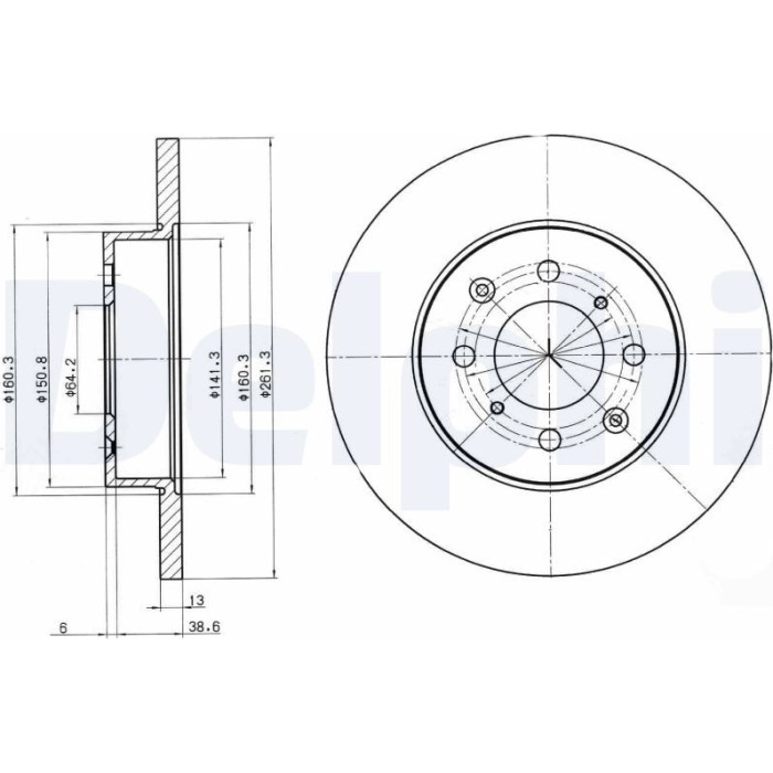 Delphi BG3262 Bremsscheibe Delphi BG3262 Bremsscheibe