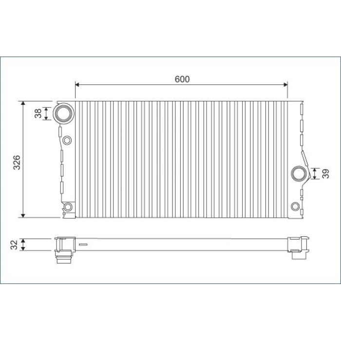Valeo 701123 Kühler, Motorkühlung Valeo 701123 Kühler, Motorkühlung