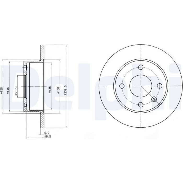 Delphi BG2376 Bremsscheibe