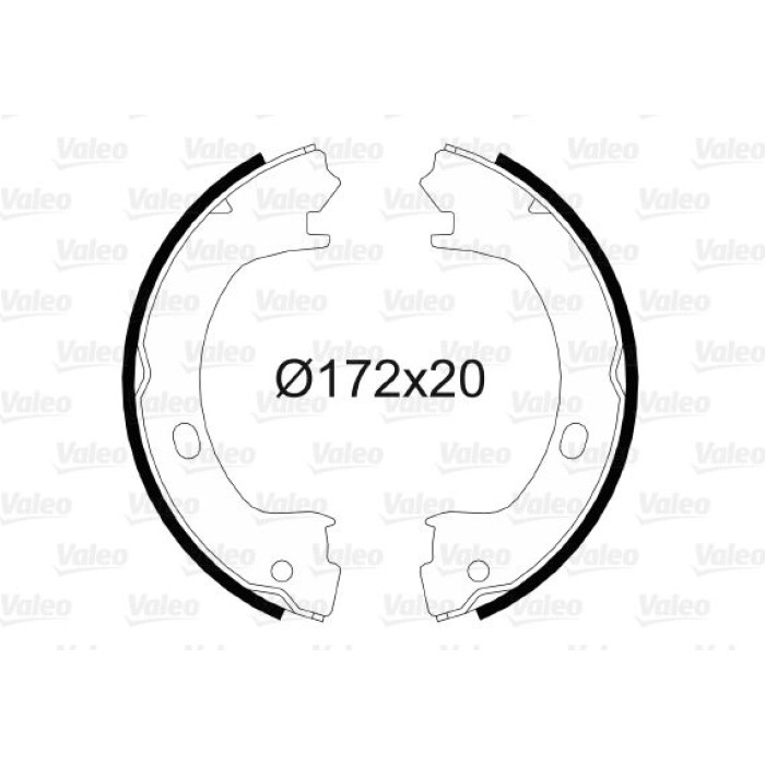 Valeo 564057 Bremsbackensatz, Feststellbremse