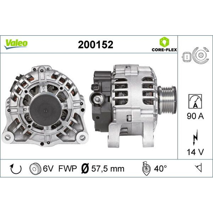 Valeo 200152 Generator CORE-FLEX Valeo 200152 Generator CORE-FLEX