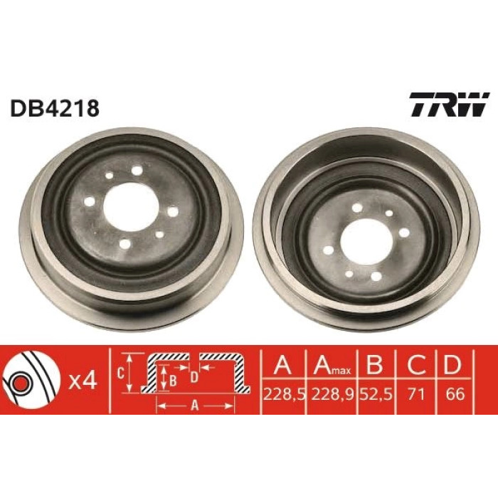 TRW DB4218 Bremstrommel