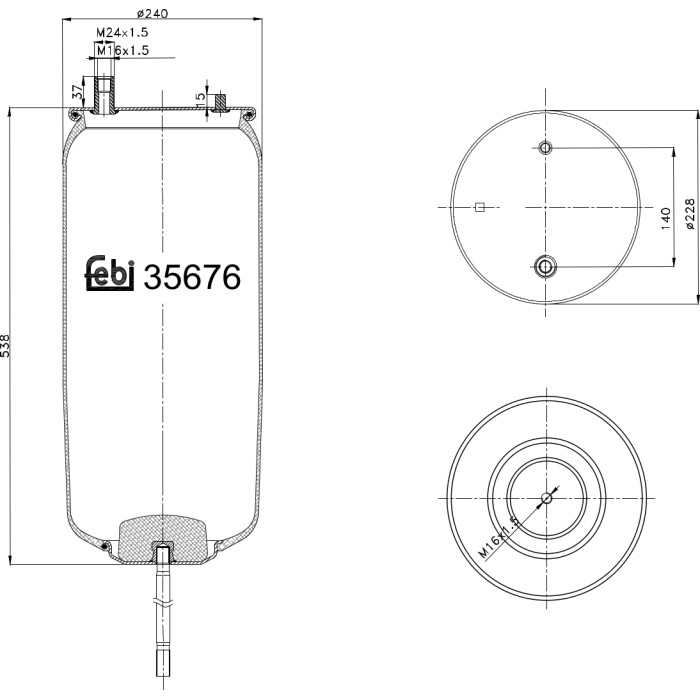 FEBI BILSTEIN 35676 Federbalg, Luftfederung