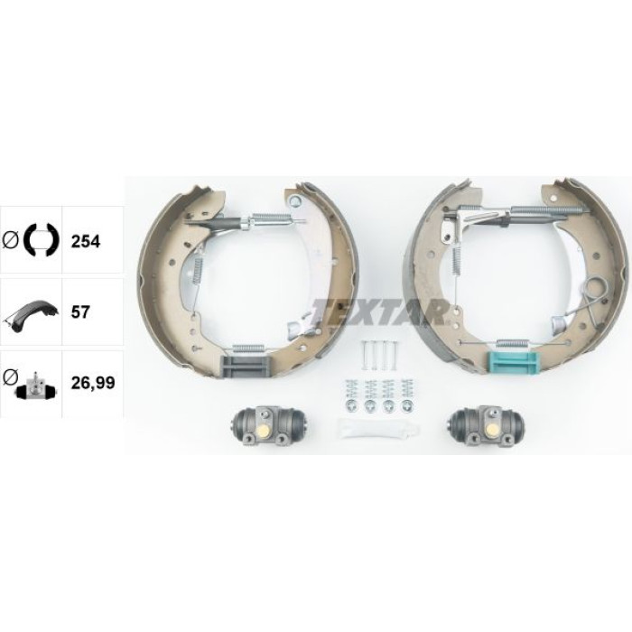 Textar 84047901 Bremsbackensatz Shoe Kit Pro Textar 84047901 Bremsbackensatz Shoe Kit Pro