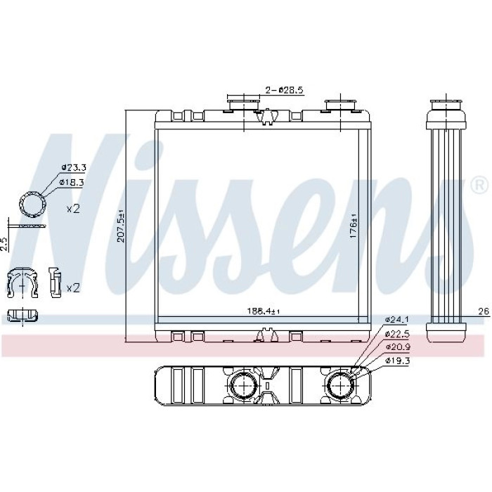 Nissens 73342 Wärmetauscher, Innenraumheizung FIRST FIT Nissens 73342 Wärmetauscher, Innenraumheizung FIRST FIT