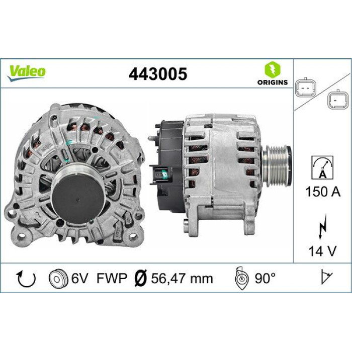 Valeo 443005 Generator ORIGINS - NEW O.E. TECHNOLOGIE Valeo 443005 Generator ORIGINS - NEW O.E. TECHNOLOGIE