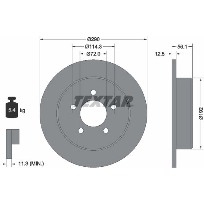 Textar 92108400 Bremsscheibe Textar 92108400 Bremsscheibe