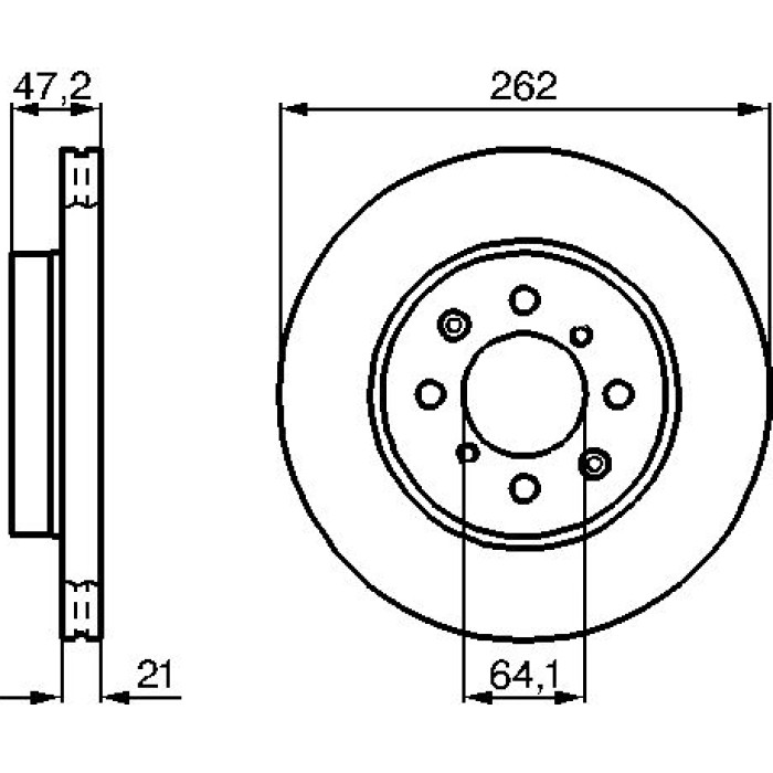 BOSCH 0 986 478 657 Bremsscheibe BOSCH 0 986 478 657 Bremsscheibe