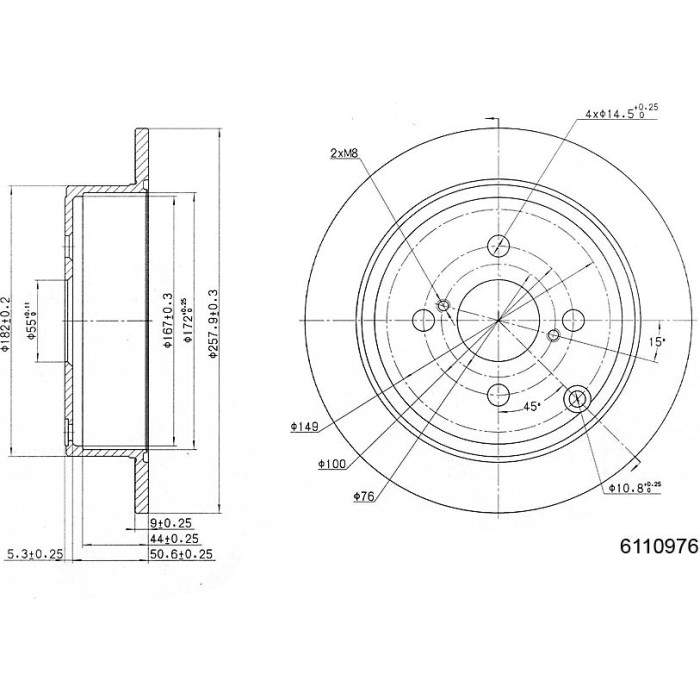 Metzger 6110976 Bremsscheibe