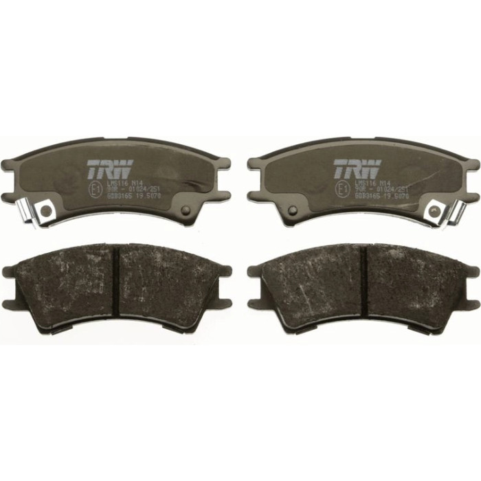 TRW GDB3165 Bremsbelagsatz, Scheibenbremse COTEC TRW GDB3165 Bremsbelagsatz, Scheibenbremse COTEC