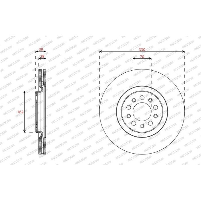 Ferodo DDF3040C-1 Bremsscheibe PREMIER