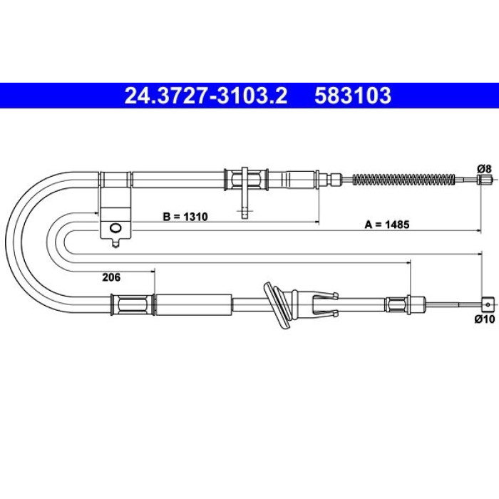 ATE 24.3727-3103.2 Seilzug, Feststellbremse