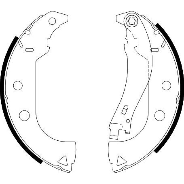 Hella 8DB 355 002-911 Bremsbackensatz Hella 8DB 355 002-911 Bremsbackensatz