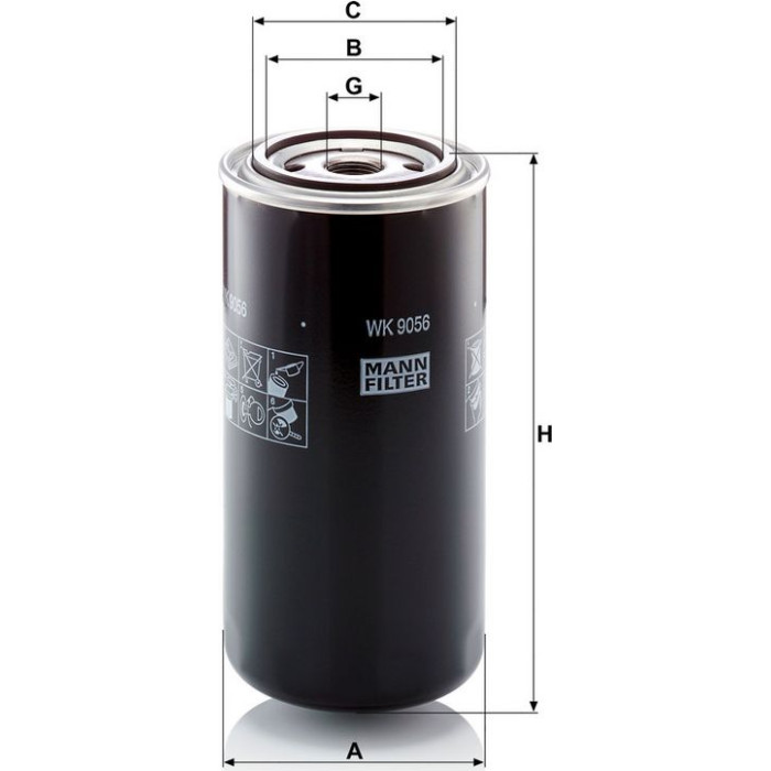 Mann-Filter WK 9056 Kraftstofffilter Mann-Filter WK 9056 Kraftstofffilter