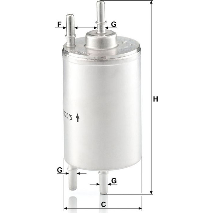Mann-Filter WK 720/5 Kraftstofffilter