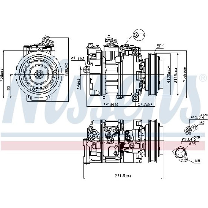 Nissens 89231 Kompressor, Klimaanlage FIRST FIT Nissens 89231 Kompressor, Klimaanlage FIRST FIT