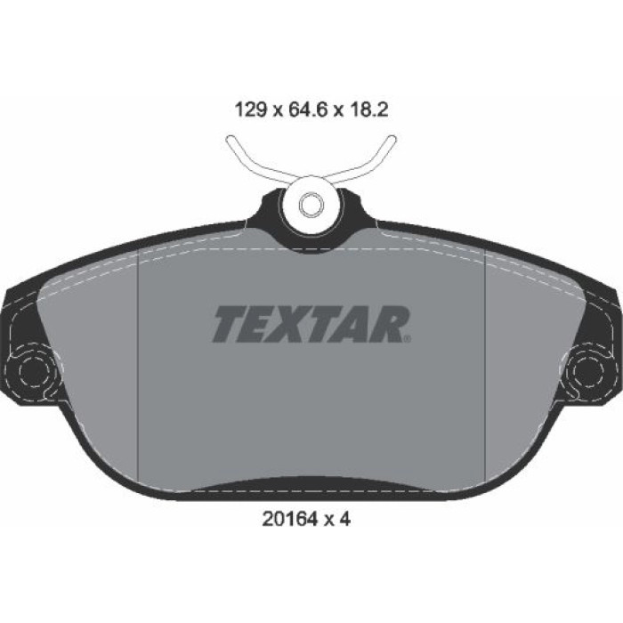 Textar 2016402 Bremsbelagsatz, Scheibenbremse Q+ Textar 2016402 Bremsbelagsatz, Scheibenbremse Q+