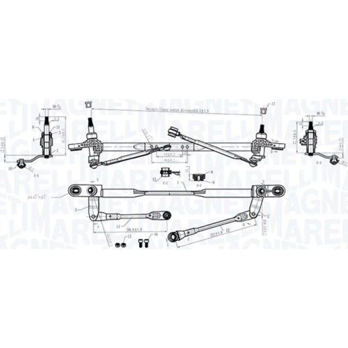 Magneti Marelli 064011002010 Wischergestänge