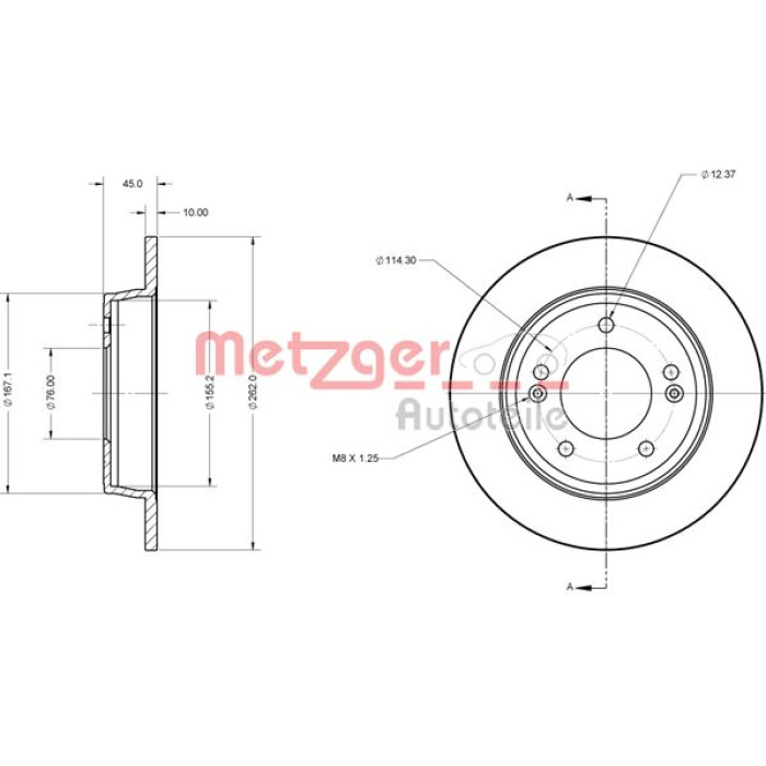 Metzger 6110751 Bremsscheibe