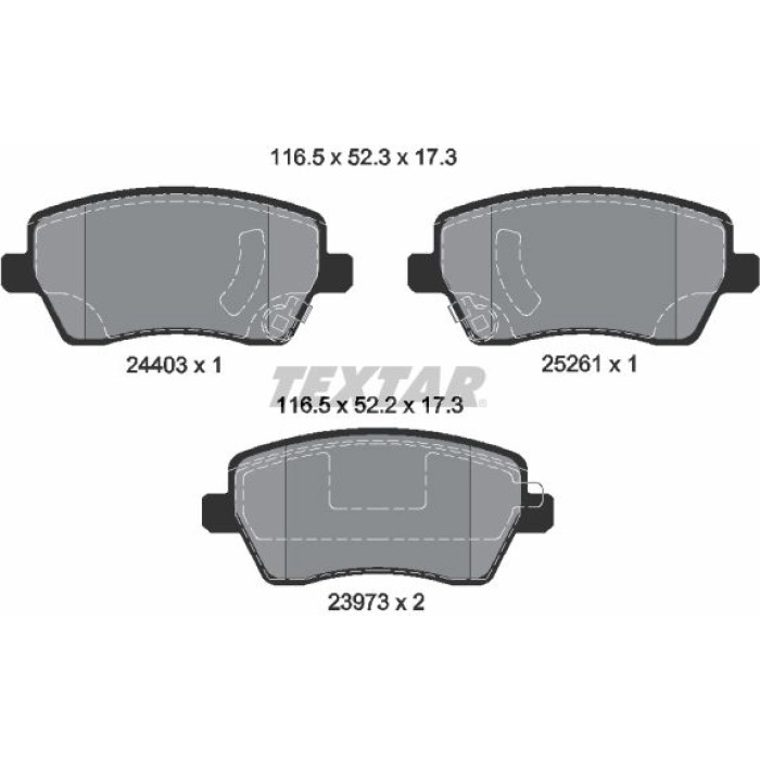 Textar 2440301 Bremsbelagsatz, Scheibenbremse Q+ Textar 2440301 Bremsbelagsatz, Scheibenbremse Q+