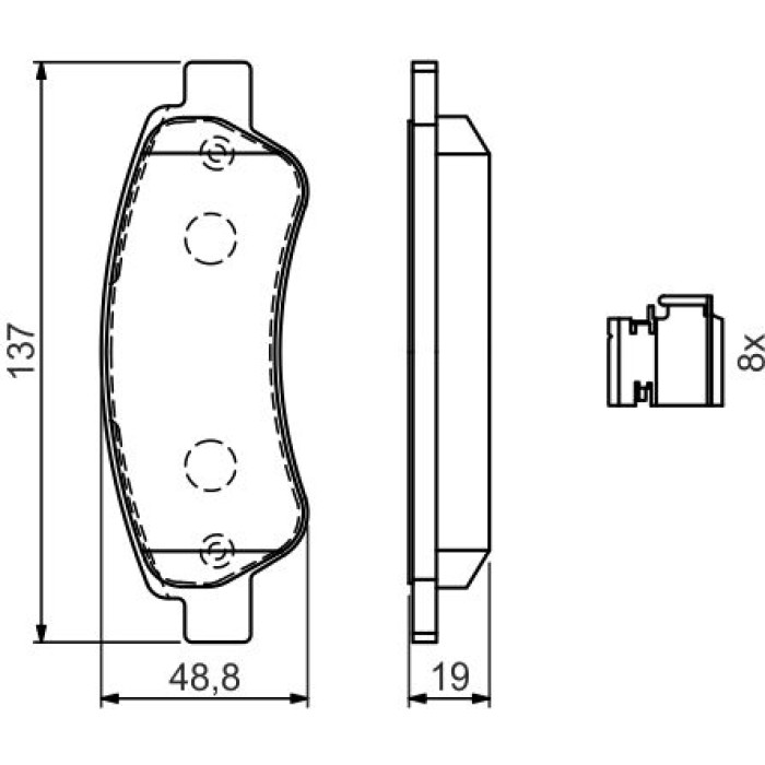 BOSCH 0 986 494 604 Bremsbelagsatz, Scheibenbremse