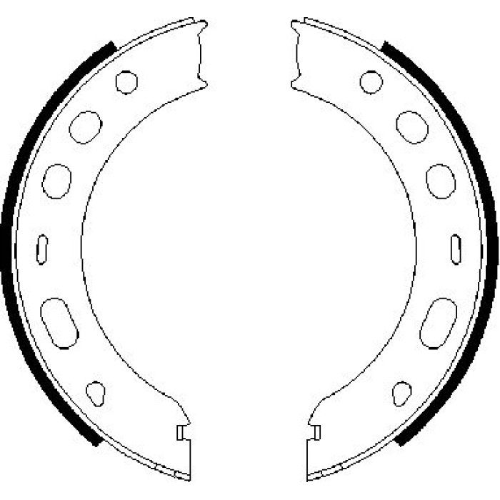 BOSCH 0 986 487 706 Bremsbackensatz, Feststellbremse BOSCH 0 986 487 706 Bremsbackensatz, Feststellbremse