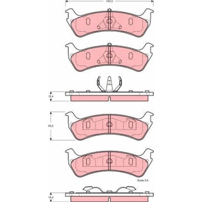 Bremsbelagsatz, Scheibenbremse GDB4123 Bremsbelagsatz, Scheibenbremse GDB4123