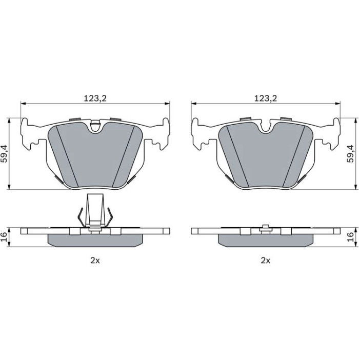 BOSCH 0 986 494 006 Bremsbelagsatz, Scheibenbremse BOSCH 0 986 494 006 Bremsbelagsatz, Scheibenbremse
