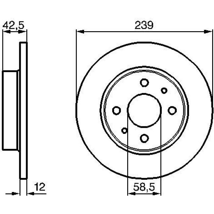 BOSCH 0 986 478 747 Bremsscheibe BOSCH 0 986 478 747 Bremsscheibe